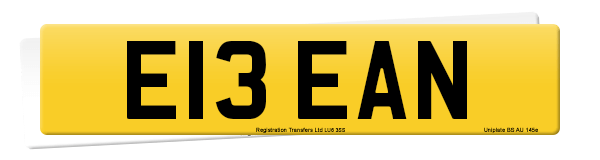 Registration number E13 EAN